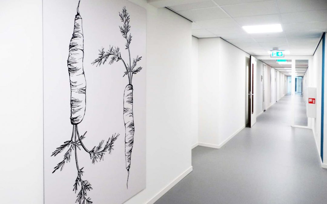 30x metershoge illustraties voor interieur wooncentrum