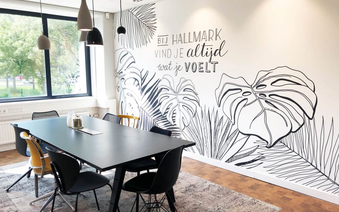 Hallmark | 2x muurtekeningen maken op hoofdkantoor Nederland